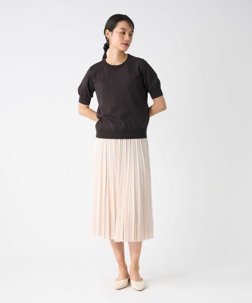 LANVIN COLLECTION / ランバン コレクション ニット・セーター | ロゴジャカード半袖ニットトップス | 詳細13