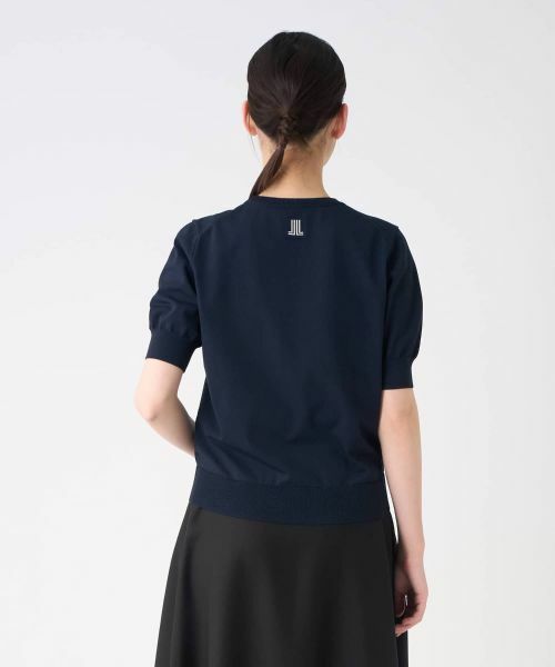 LANVIN COLLECTION / ランバン コレクション ニット・セーター | ロゴジャカード半袖ニットトップス | 詳細3