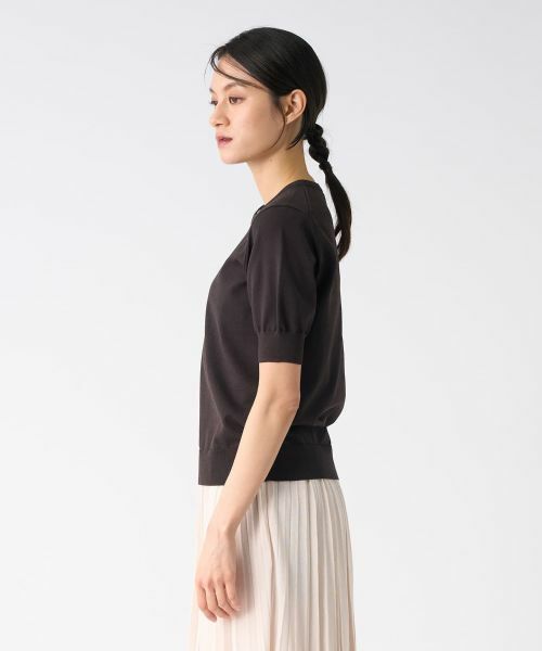 LANVIN COLLECTION / ランバン コレクション ニット・セーター | ロゴジャカード半袖ニットトップス | 詳細9