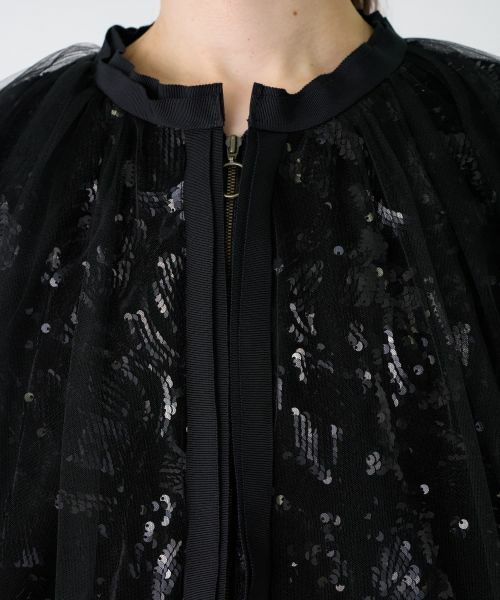 LANVIN COLLECTION / ランバン コレクション テーラードジャケット | スパンコール刺しゅうベロアジャケット | 詳細3