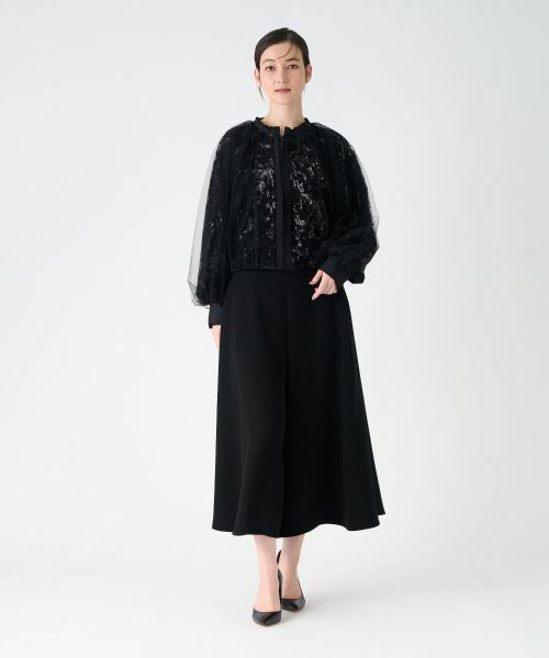 LANVIN COLLECTION / ランバン コレクション テーラードジャケット | スパンコール刺しゅうベロアジャケット | 詳細4