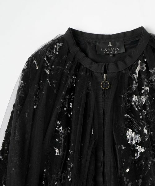 LANVIN COLLECTION / ランバン コレクション テーラードジャケット | スパンコール刺しゅうベロアジャケット | 詳細6