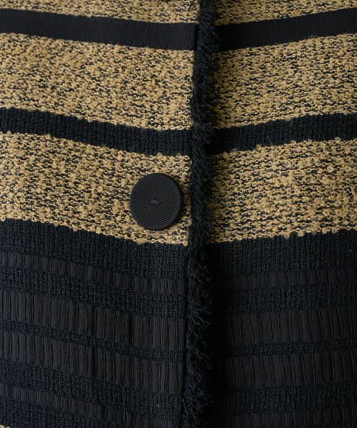 LANVIN COLLECTION / ランバン コレクション テーラードジャケット | パネルボーダーツィードジャケット | 詳細7