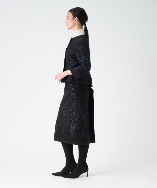 LANVIN COLLECTION / ランバン コレクション テーラードジャケット | JLウォール柄モールジャガードジャケット | 詳細12