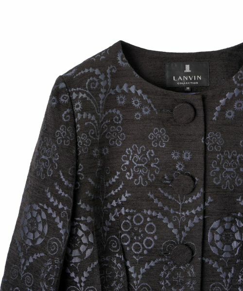 LANVIN COLLECTION / ランバン コレクション テーラードジャケット | JLウォール柄モールジャガードジャケット | 詳細15