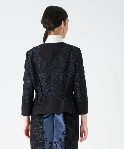 LANVIN COLLECTION / ランバン コレクション テーラードジャケット | JLウォール柄モールジャガードジャケット | 詳細9
