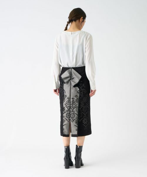 LANVIN COLLECTION / ランバン コレクション ロング・マキシ丈スカート | JLウォール柄モールジャガードスカート | 詳細14