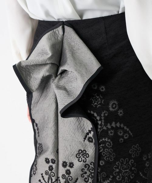 LANVIN COLLECTION / ランバン コレクション ロング・マキシ丈スカート | JLウォール柄モールジャガードスカート | 詳細15