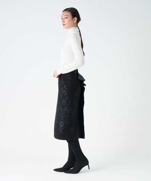 LANVIN COLLECTION / ランバン コレクション ロング・マキシ丈スカート | JLウォール柄モールジャガードスカート | 詳細4