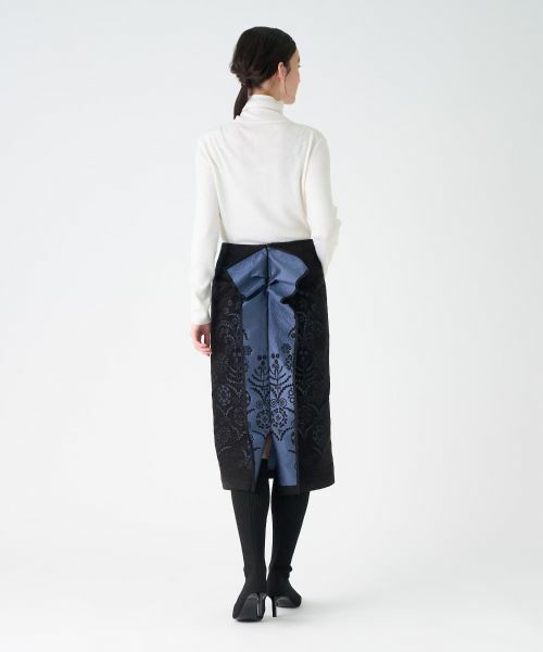 LANVIN COLLECTION / ランバン コレクション ロング・マキシ丈スカート | JLウォール柄モールジャガードスカート | 詳細6