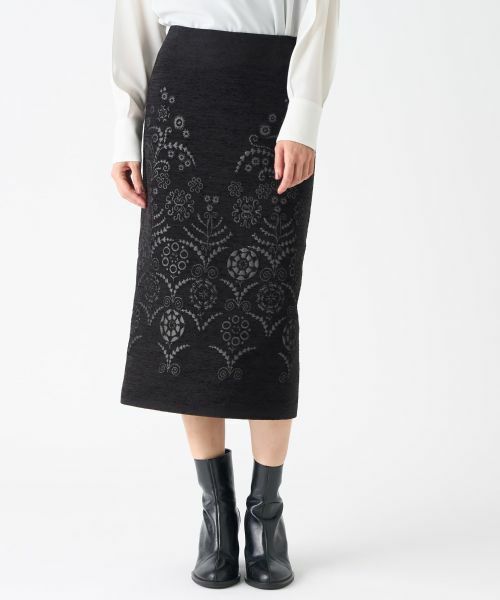 LANVIN COLLECTION / ランバン コレクション ロング・マキシ丈スカート | JLウォール柄モールジャガードスカート | 詳細8