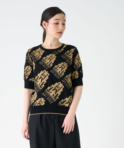 LANVIN COLLECTION / ランバン コレクション ニット・セーター | ART DECO ジャカード総柄ニット | 詳細12
