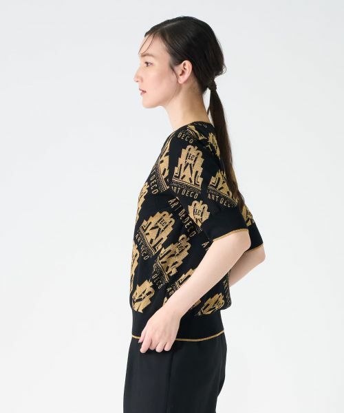 LANVIN COLLECTION / ランバン コレクション ニット・セーター | ART DECO ジャカード総柄ニット | 詳細13