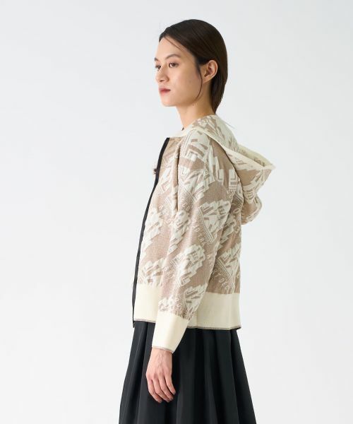 LANVIN COLLECTION / ランバン コレクション ニット・セーター | ART DECOジャカードフーディー | 詳細11