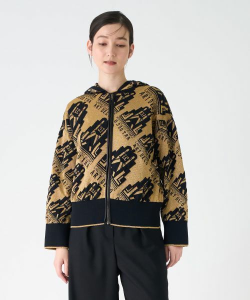 LANVIN COLLECTION / ランバン コレクション ニット・セーター | ART DECOジャカードフーディー | 詳細6