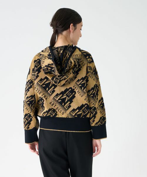 LANVIN COLLECTION / ランバン コレクション ニット・セーター | ART DECOジャカードフーディー | 詳細8