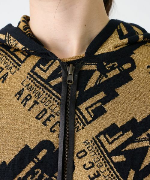LANVIN COLLECTION / ランバン コレクション ニット・セーター | ART DECOジャカードフーディー | 詳細9