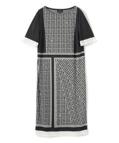 極美品　ランバンLANVIN Collection ネイビー ドット柄ワンピース 極美品 ランバンLANVIN Collection ネイビー ドット柄ワンピース