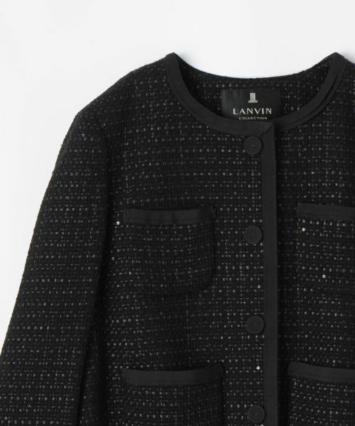 LANVIN COLLECTION / ランバン コレクション テーラードジャケット | バスケットツィードジャケット | 詳細2