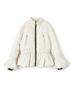 LANVIN COLLECTION / ランバン コレクション テーラードジャケット | ストレッチタフタペプラムダウンジャケット