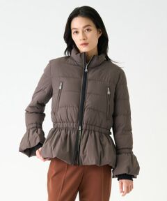 LANVIN COLLECTION / ランバン コレクション テーラードジャケット | ストレッチタフタペプラムダウンジャケット