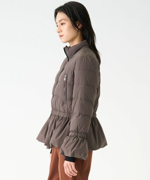 LANVIN COLLECTION / ランバン コレクション テーラードジャケット | ストレッチタフタペプラムダウンジャケット | 詳細2