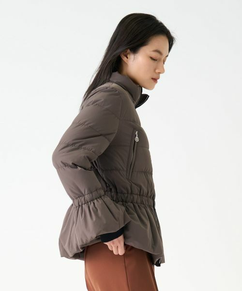 LANVIN COLLECTION / ランバン コレクション テーラードジャケット | ストレッチタフタペプラムダウンジャケット | 詳細4