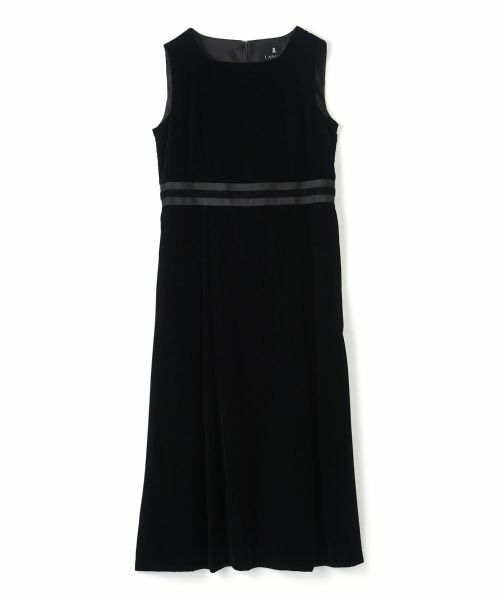 LANVIN COLLECTION / ランバン コレクション ドレス | レーヨンベルベットワンピース(ブラック)