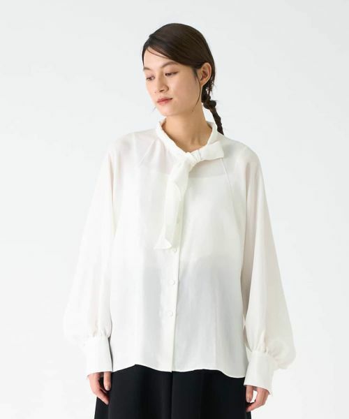 LANVIN COLLECTION / ランバン コレクション シャツ・ブラウス | バイオスエード加工ブラウス | 詳細1