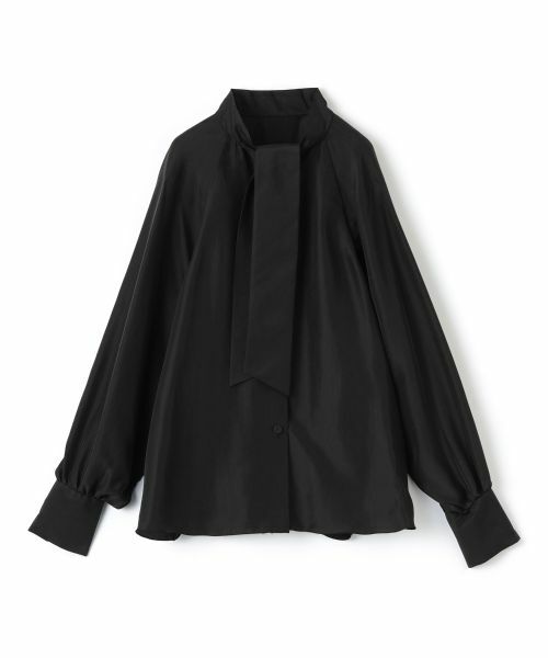 LANVIN COLLECTION/ランバン コレクション バイオスエード加工ブラウス ブラック 40 LANVIN COLLECTION/ランバン コレクション バイオスエード加工ブラウス ブラック 40