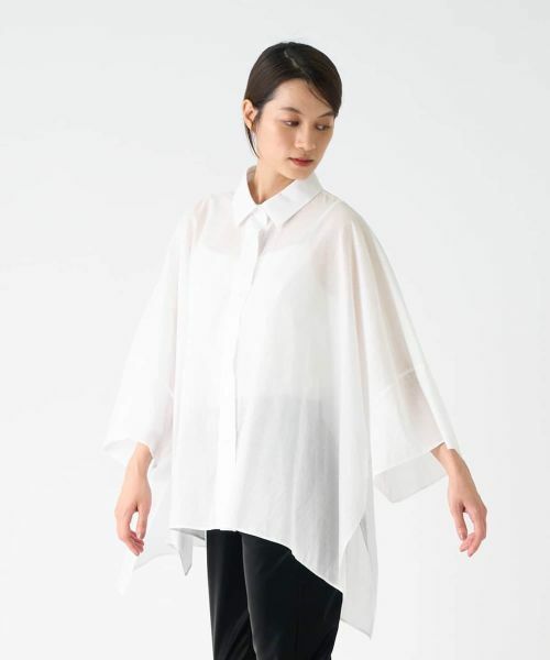 LANVIN COLLECTION / ランバン コレクション シャツ・ブラウス | 綿ナチュラルストレッチブラウス | 詳細2