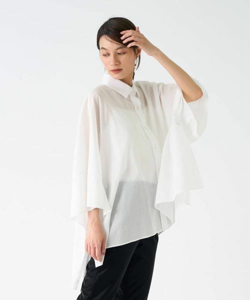 LANVIN COLLECTION / ランバン コレクション シャツ・ブラウス | 綿ナチュラルストレッチブラウス | 詳細4