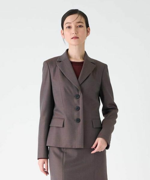 LANVIN COLLECTION / ランバン コレクション テーラードジャケット | シルクウール ストレッチジャケット | 詳細1