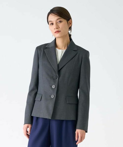 LANVIN COLLECTION / ランバン コレクション テーラードジャケット | シルクウール ストレッチジャケット | 詳細6