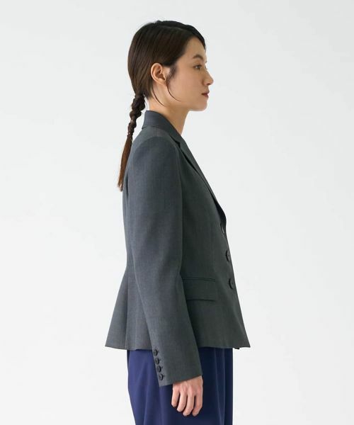 LANVIN COLLECTION / ランバン コレクション テーラードジャケット | シルクウール ストレッチジャケット | 詳細9