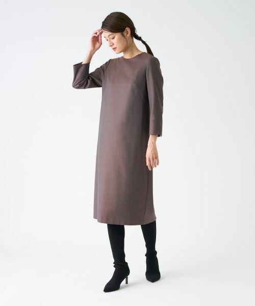 LANVIN COLLECTION / ランバン コレクション ドレス | シルクウール ストレッチワンピース | 詳細7