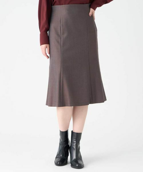 LANVIN COLLECTION / ランバン コレクション ロング・マキシ丈スカート | シルクウール マーメイドライン ストレッチスカート | 詳細1