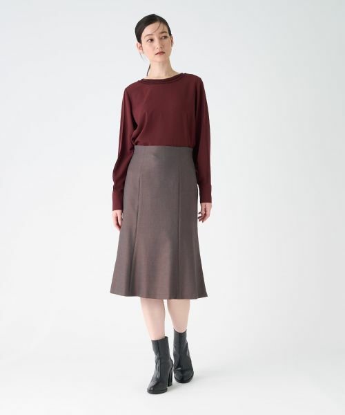 LANVIN COLLECTION / ランバン コレクション ロング・マキシ丈スカート | シルクウール マーメイドライン ストレッチスカート | 詳細6