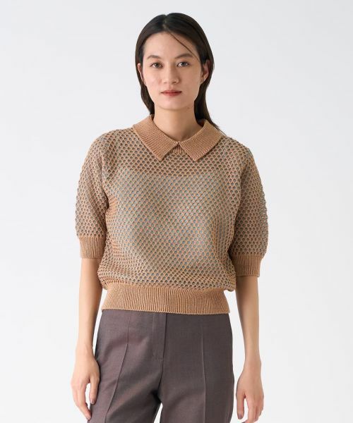 LANVIN COLLECTION / ランバン コレクション ニット・セーター | 半袖襟付きニット | 詳細1