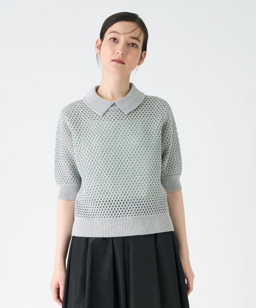 LANVIN COLLECTION / ランバン コレクション ニット・セーター | 半袖襟付きニット | 詳細7