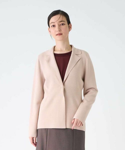 LANVIN COLLECTION / ランバン コレクション テーラードジャケット | ワッフル編みニットジャケット | 詳細1