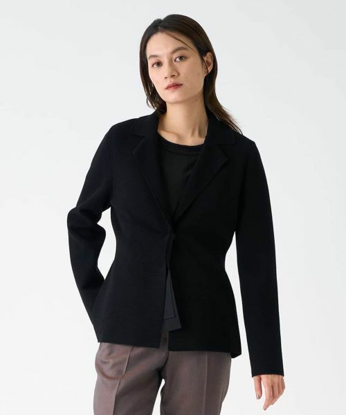 LANVIN COLLECTION / ランバン コレクション テーラードジャケット | ワッフル編みニットジャケット | 詳細9