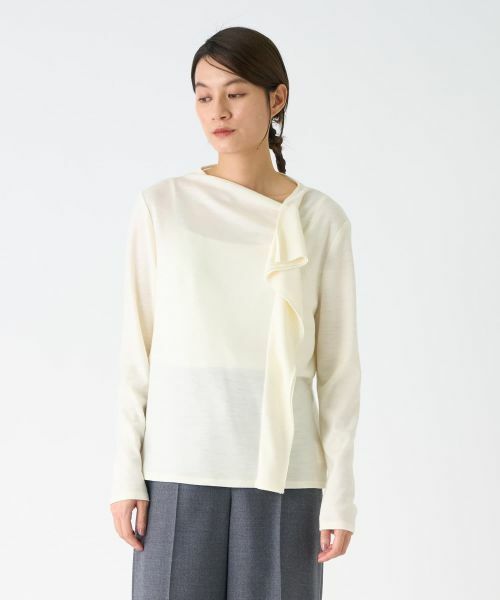 LANVIN COLLECTION / ランバン コレクション カットソー | フリルアクセントカットソー | 詳細10