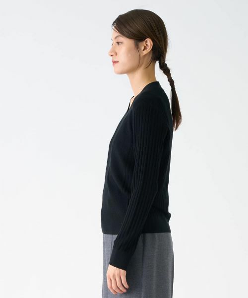 LANVIN COLLECTION / ランバン コレクション ニット・セーター | リブ針抜き総針ニット | 詳細2