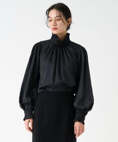 LANVIN COLLECTION / ランバン コレクション シャツ・ブラウス | ハイネックギャザーブラウス
