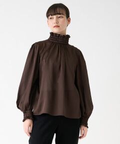 LANVIN COLLECTION / ランバン コレクション シャツ・ブラウス | ハイネックギャザーブラウス