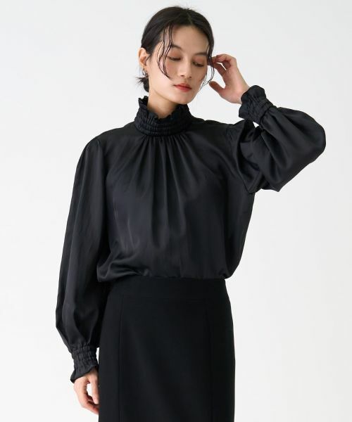 LANVIN COLLECTION / ランバン コレクション シャツ・ブラウス | ハイネックギャザーブラウス | 詳細11