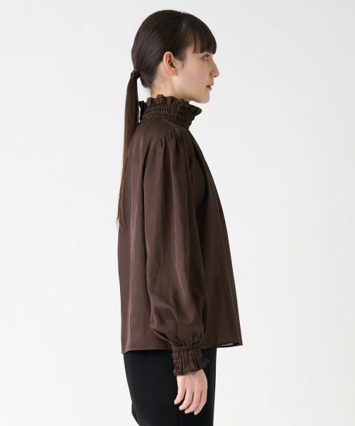 LANVIN COLLECTION / ランバン コレクション シャツ・ブラウス | ハイネックギャザーブラウス | 詳細4