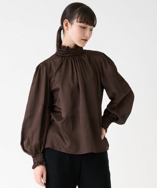 LANVIN COLLECTION / ランバン コレクション シャツ・ブラウス | ハイネックギャザーブラウス | 詳細5