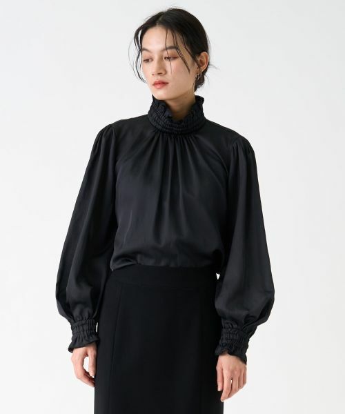 LANVIN COLLECTION / ランバン コレクション シャツ・ブラウス | ハイネックギャザーブラウス | 詳細7